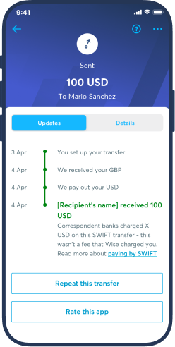 Money tracker for US Dollars